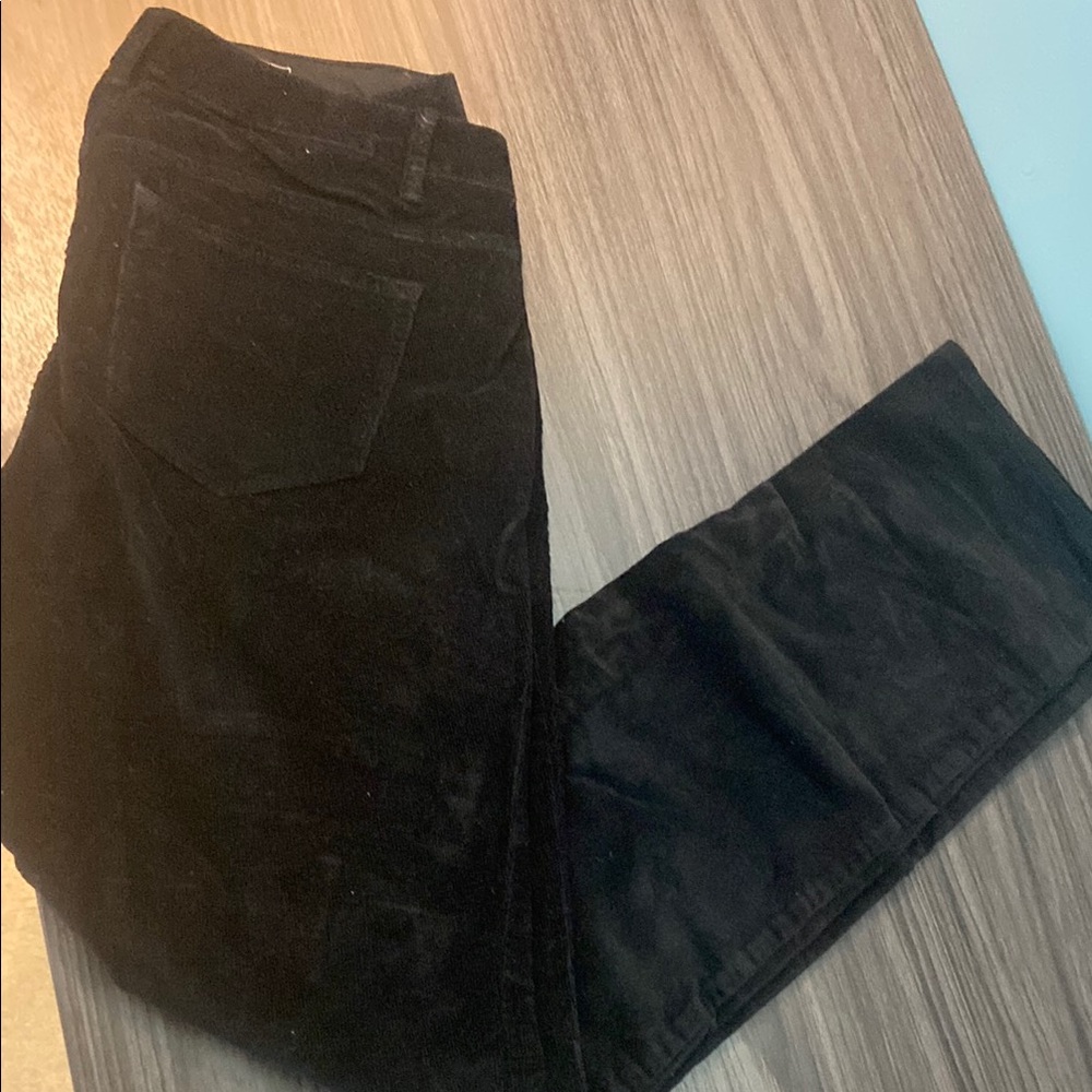 Sonoma Life Style Black Corduroy Straight Leg Pants Size 6